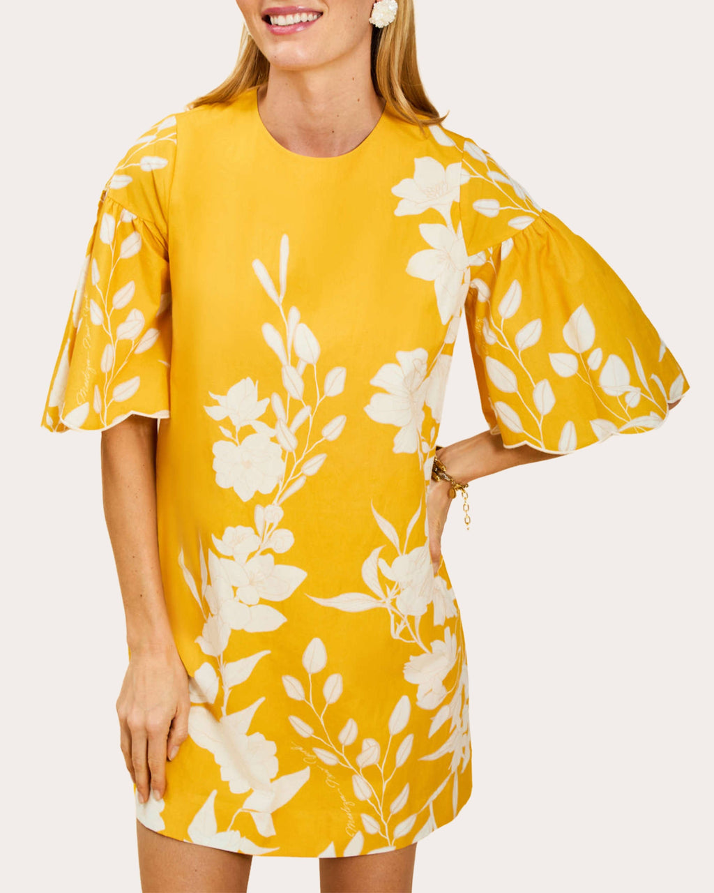Marianna Floral Poplin Mini Shift Dress