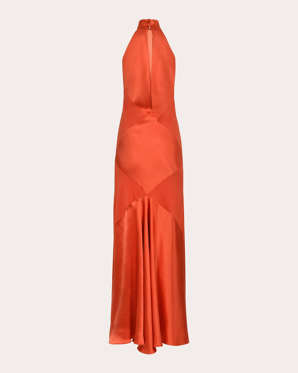 Marigold Silk Bias Halter Gown