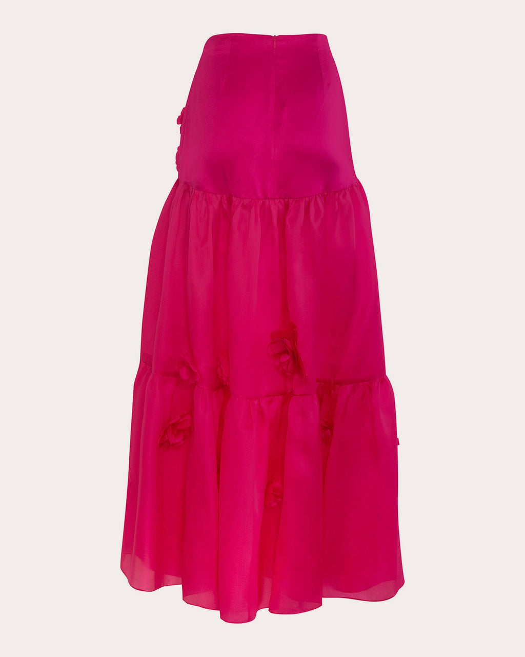 Marigold Tiered Silk Maxi Skirt