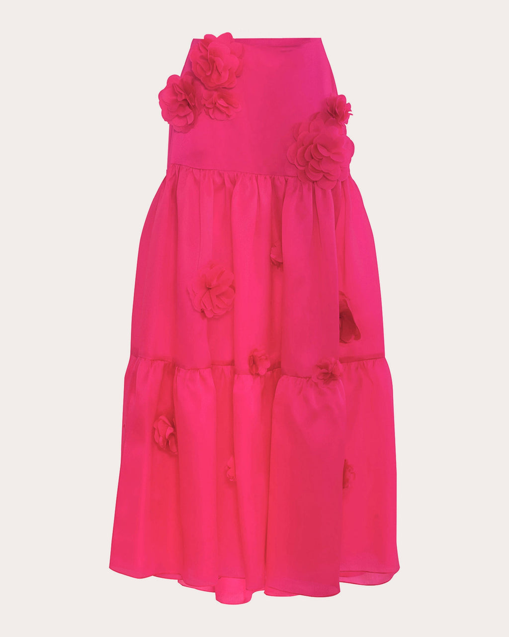 Marigold Tiered Silk Maxi Skirt