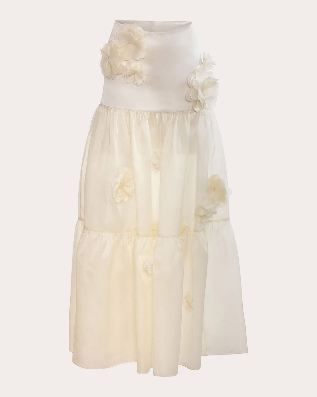 Marigold Tiered Silk Maxi Skirt