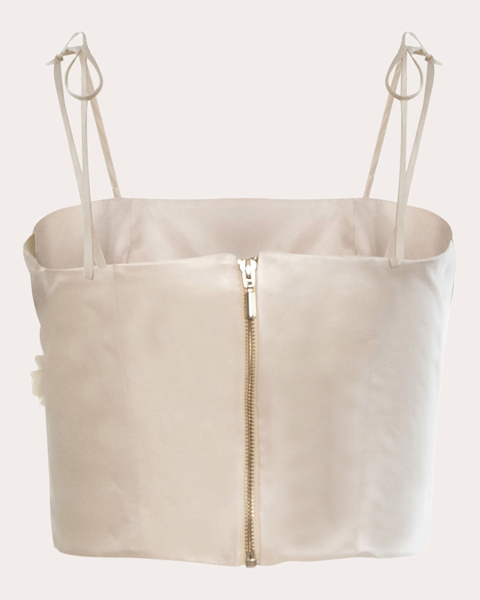 Marigold Silk Crop Top