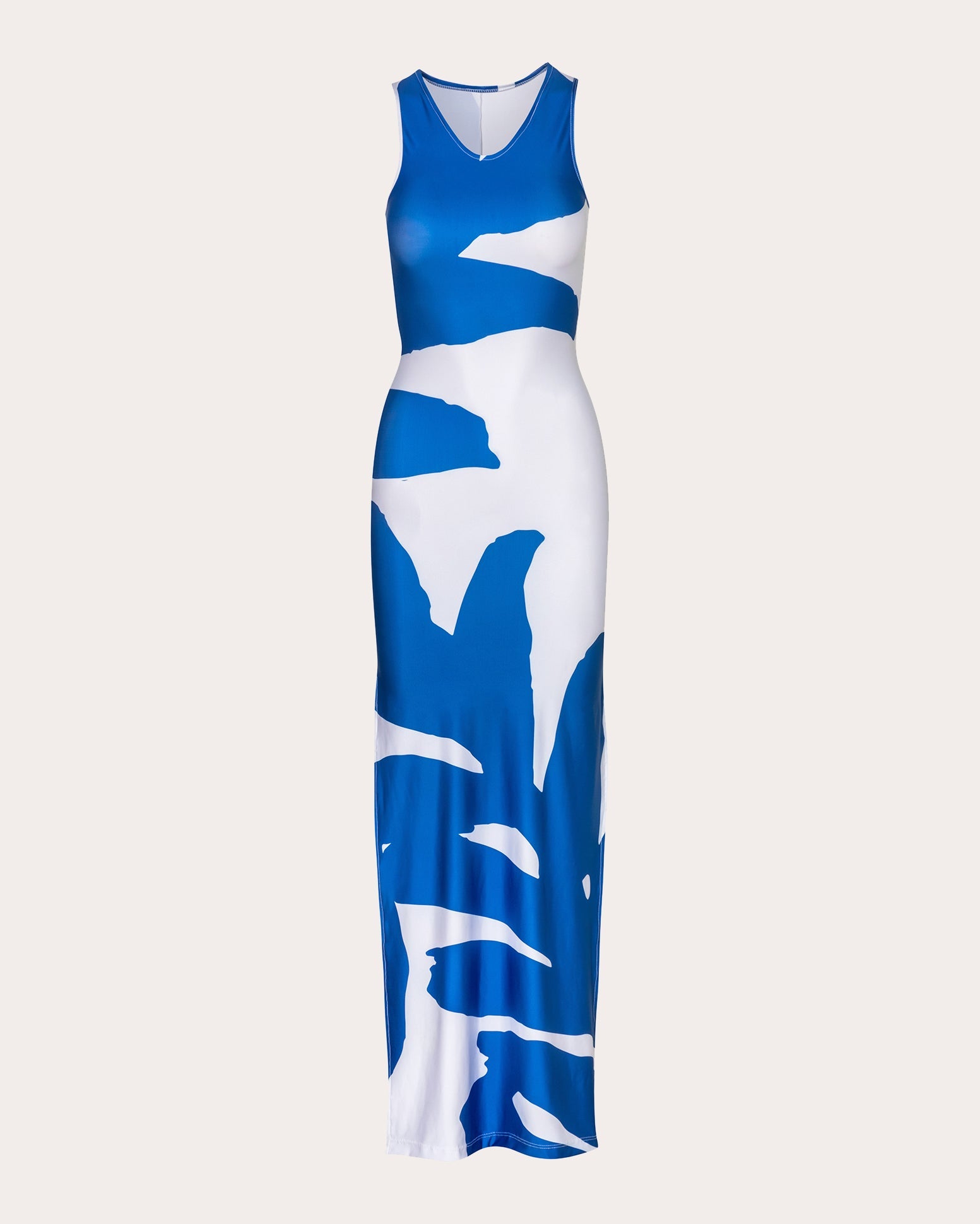 Maxi Palms Sleeveless Bodycon Maxi Dress