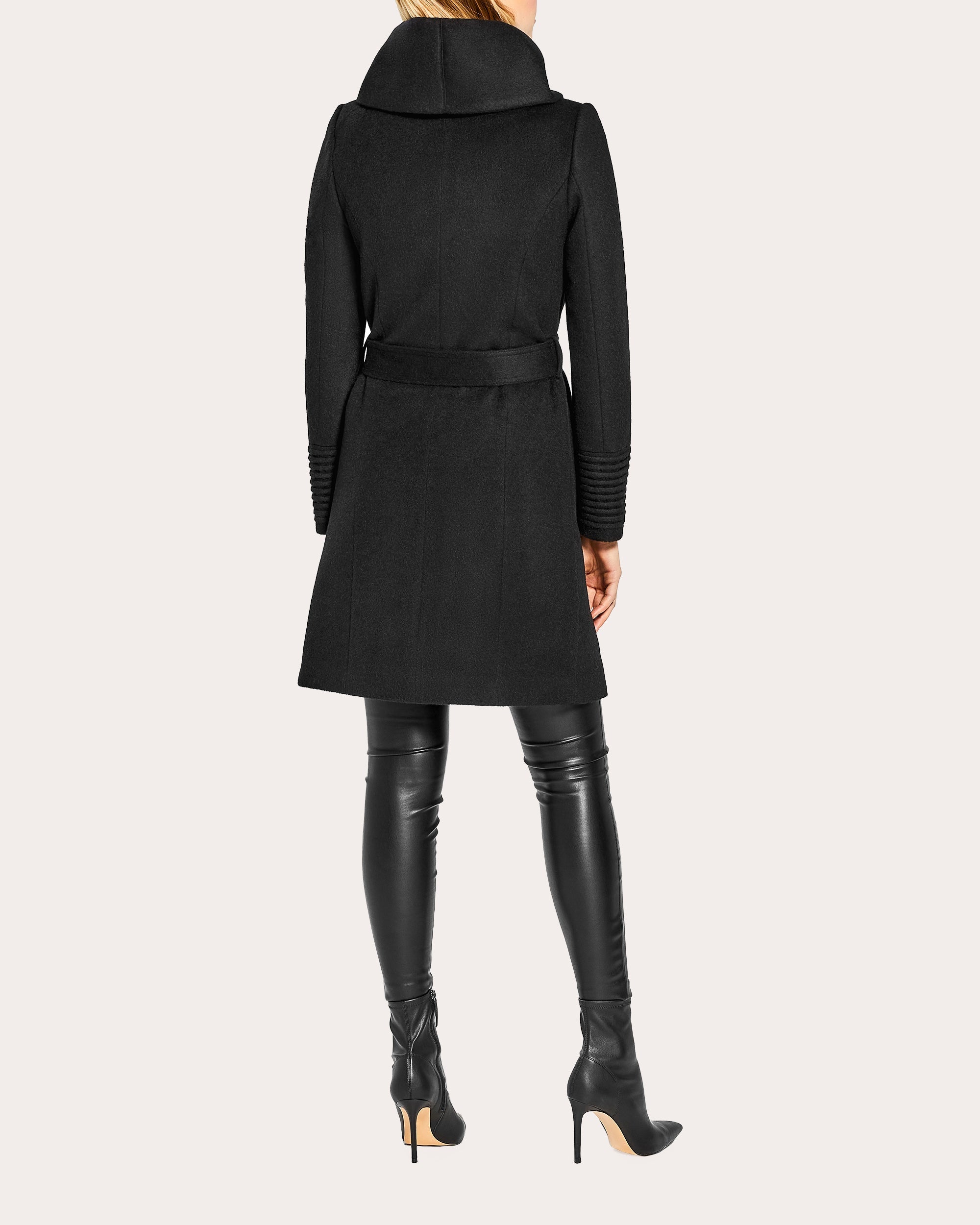 Hooded Midi Wrap Coat