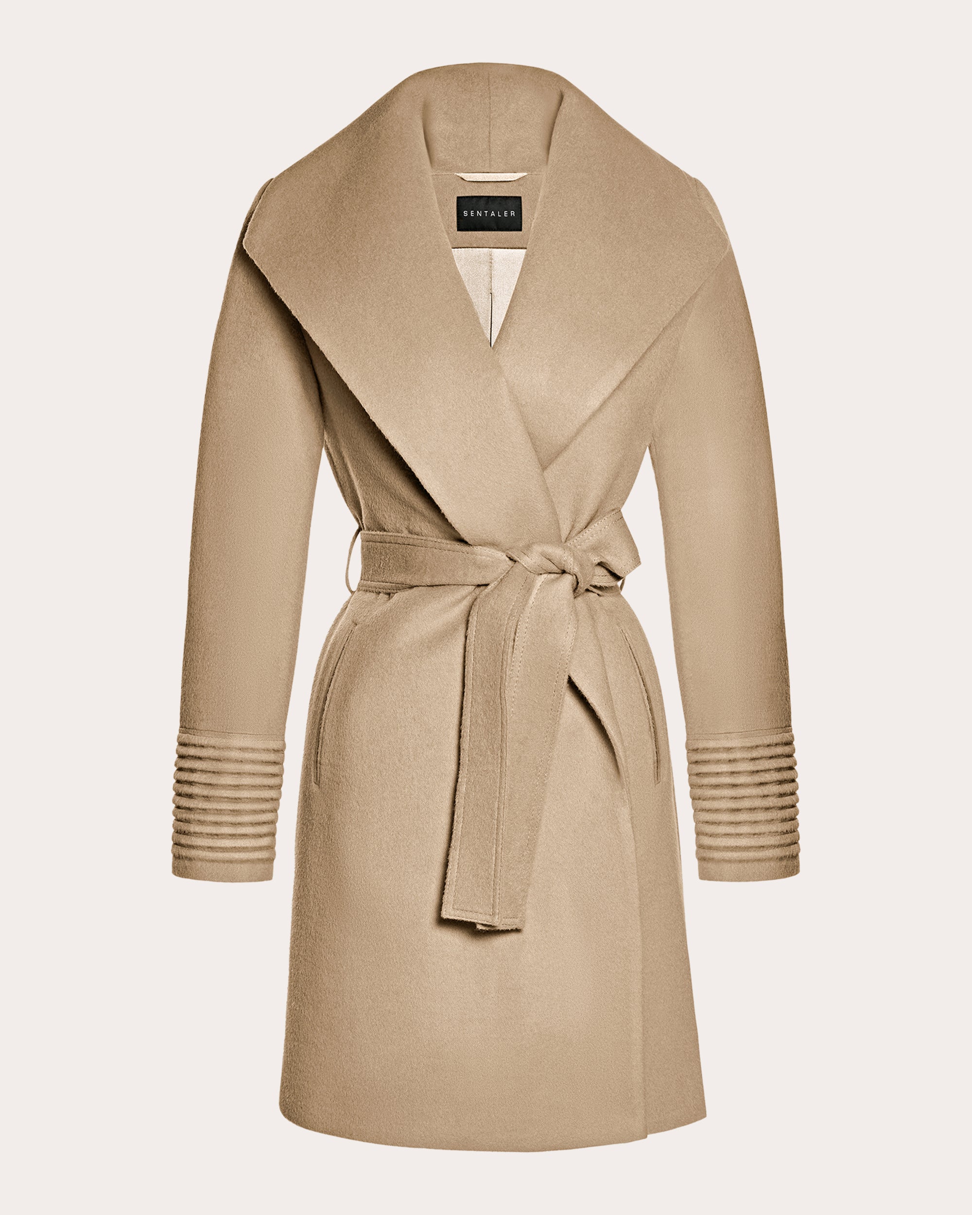 Baby Alpaca Shawl Collar Wrap Coat