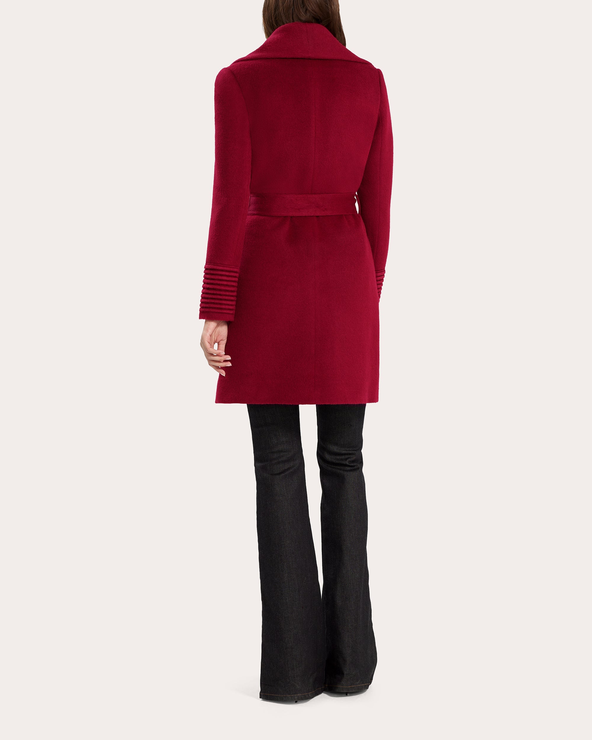 Baby Alpaca Shawl Collar Wrap Coat