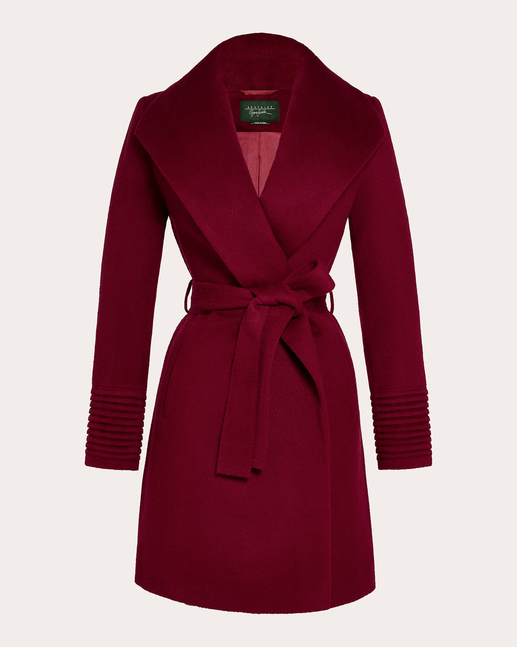 Baby Alpaca Shawl Collar Wrap Coat