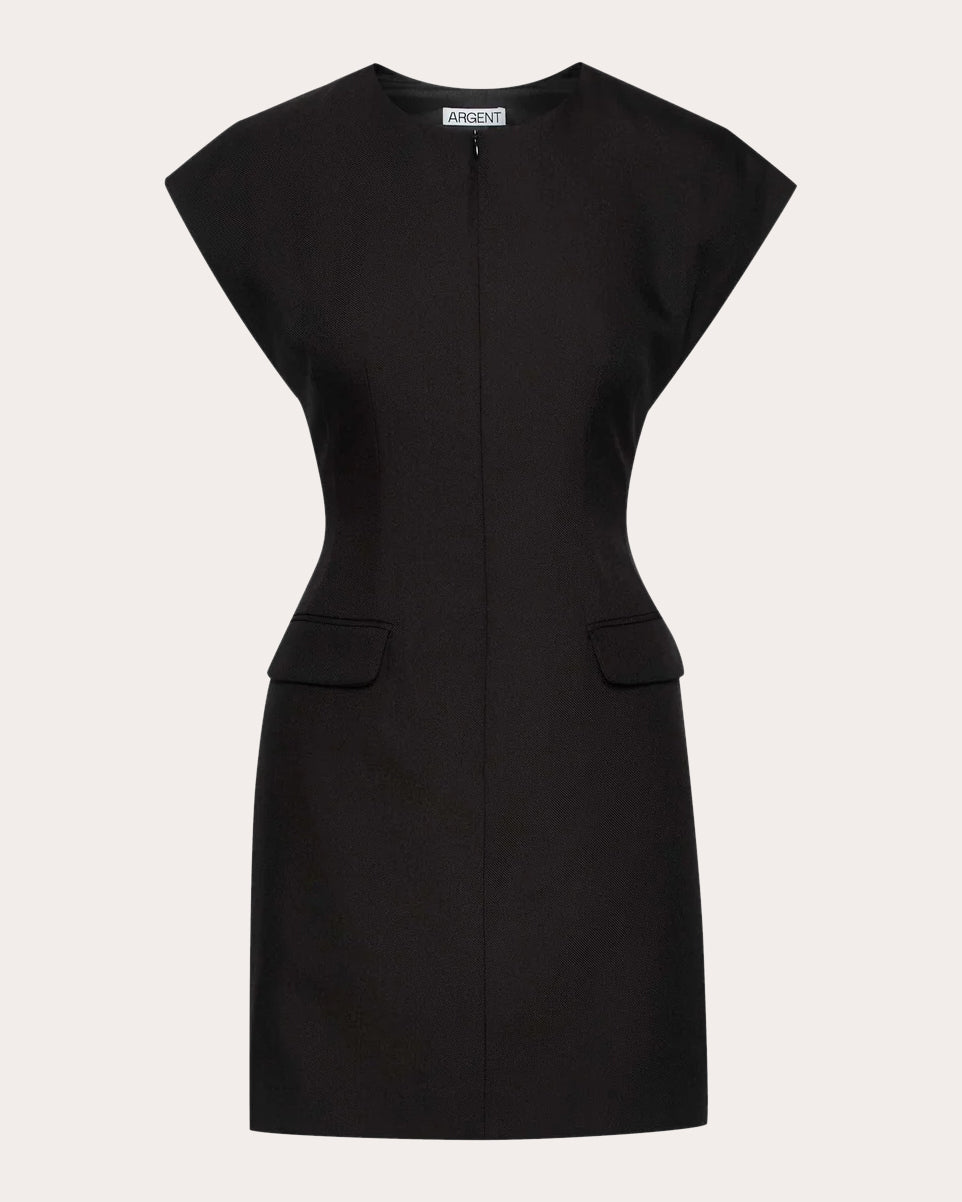Wool-Twill Mini Dress
