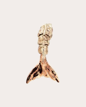 18k Rose & White Gold Mini Mermaid Stud Earring