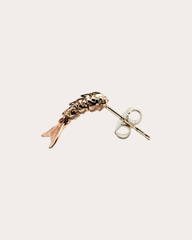 18k Rose & White Gold Mini Mermaid Stud Earring
