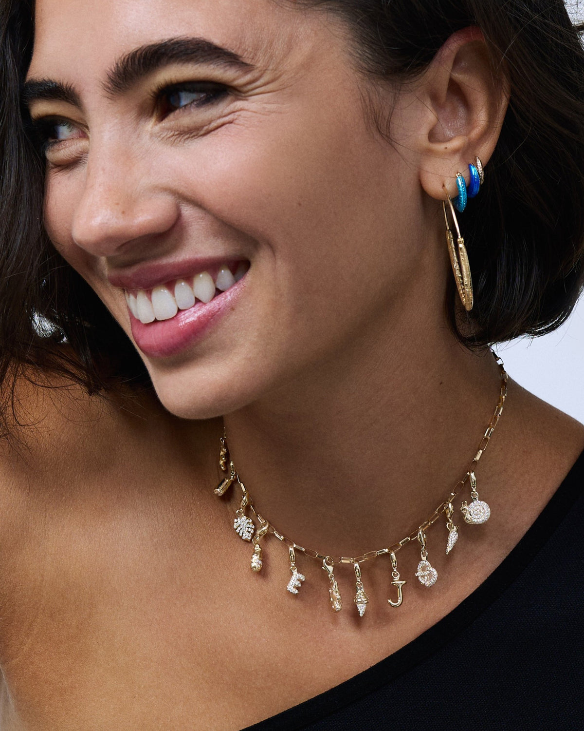 Arcade Blue Balloon Huggie Earrings