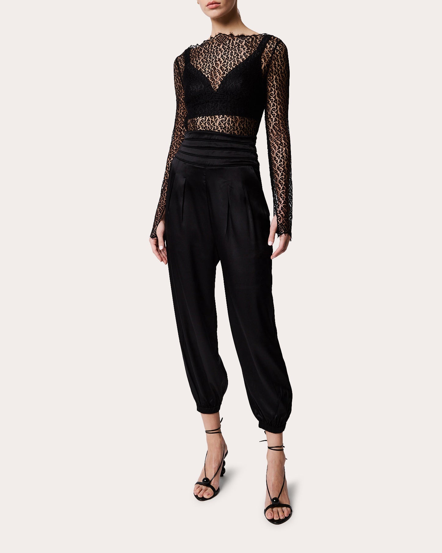 Mireille Sheer Chantilly Lace Bodysuit