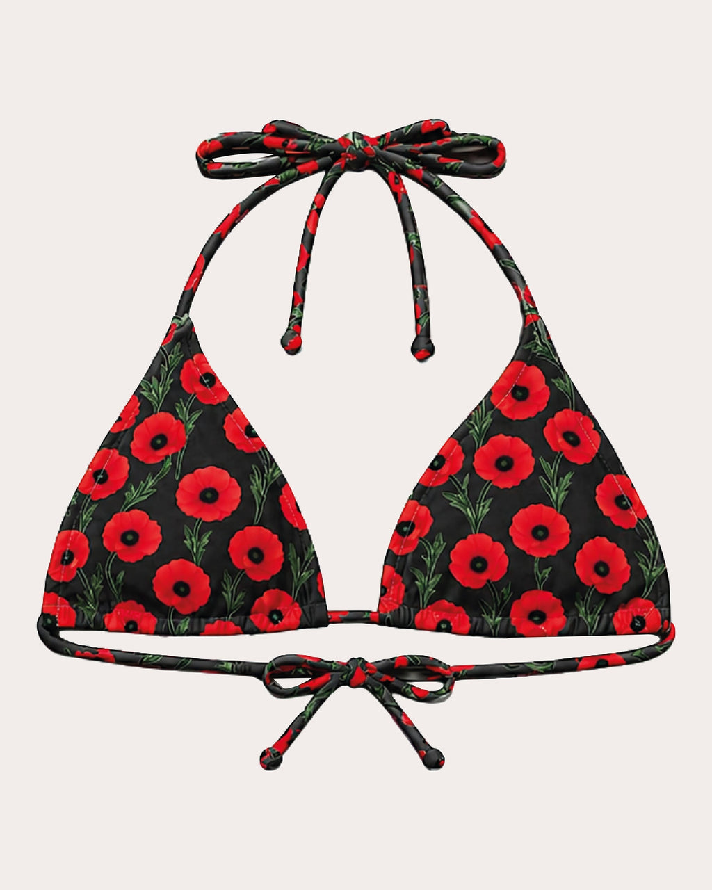 Moa Floral Triangle Bikini Top