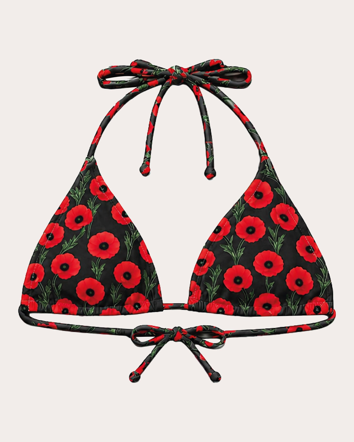 Moa Floral Triangle Bikini Top