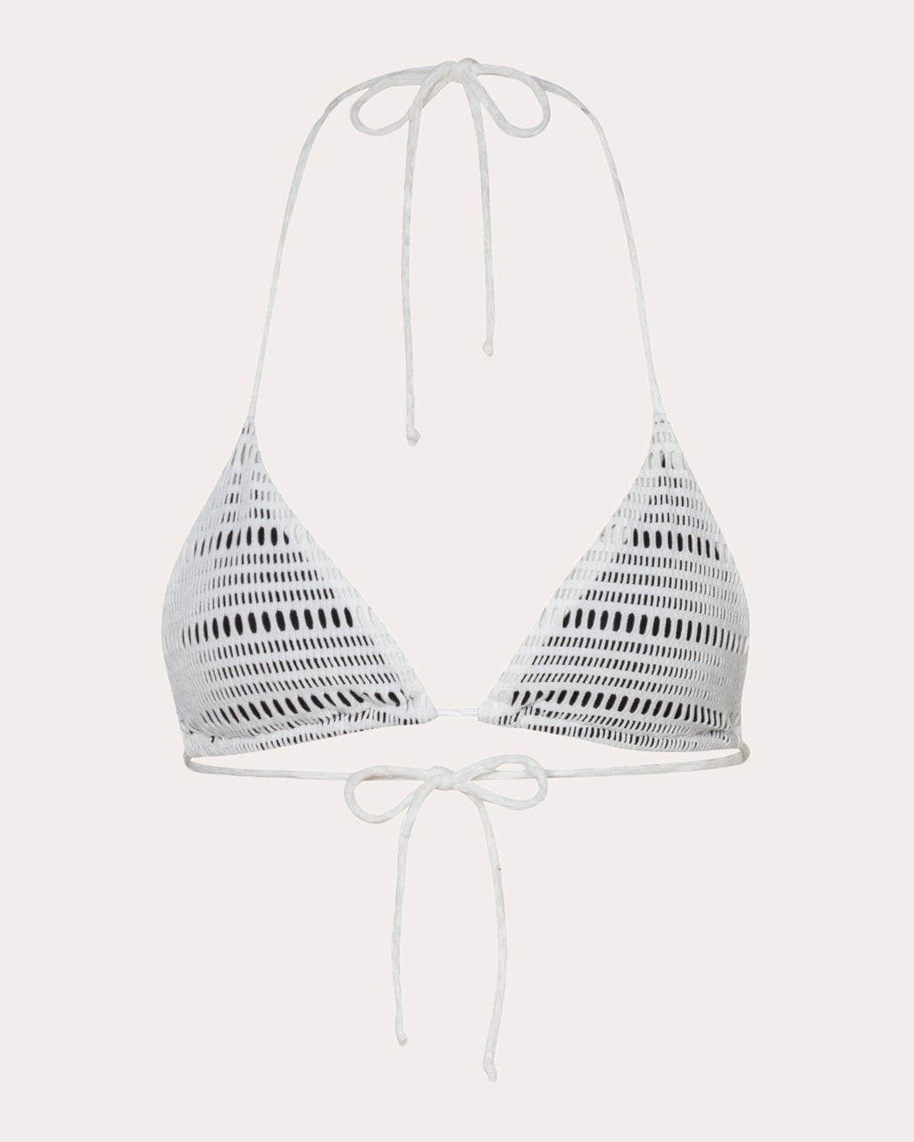 Moa Geometric Mesh Triangle Bikini Top