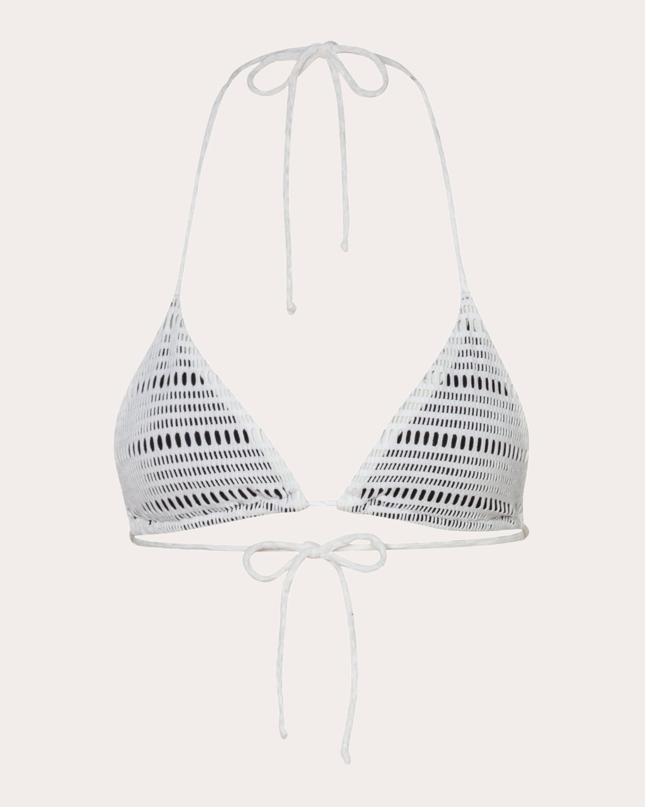 Moa Geometric Mesh Triangle Bikini Top