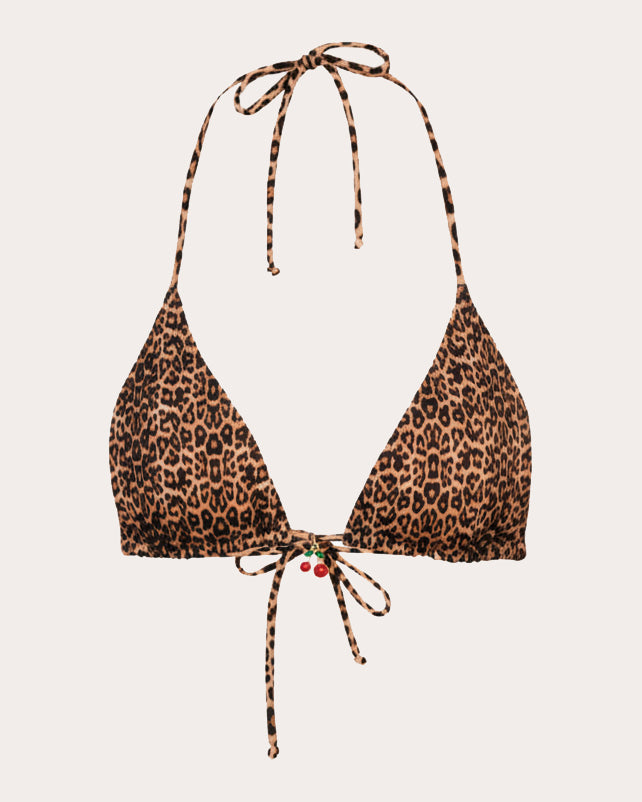 Moa Leopard Triangle Bikini Top
