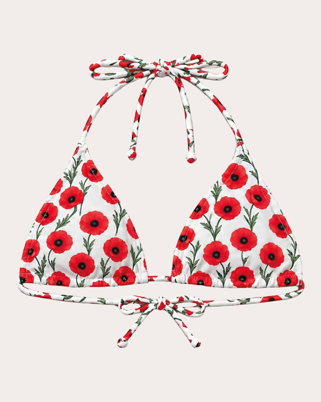 Moa Floral Triangle Bikini Top