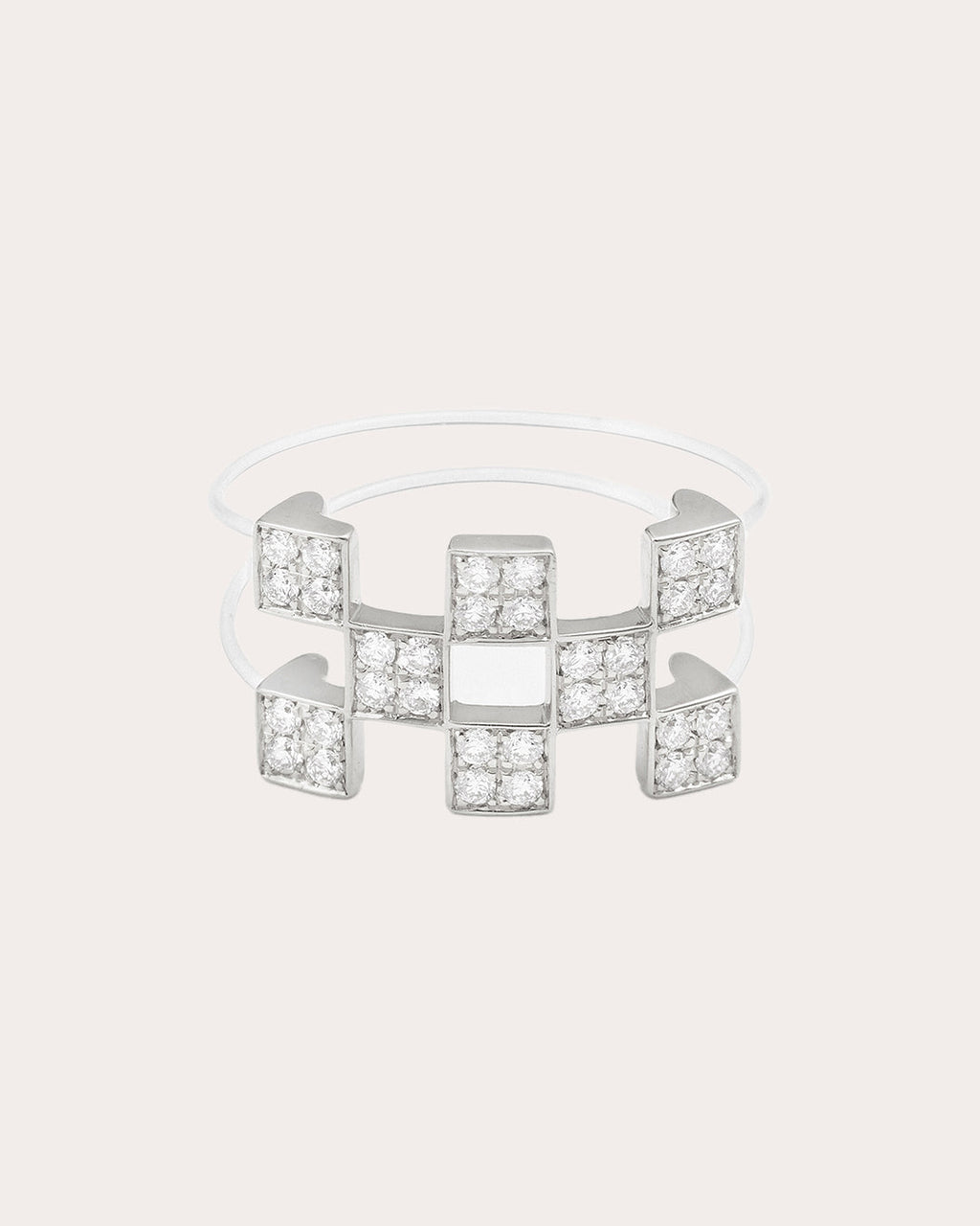 Diamond & 18k White Gold Illusion Ring