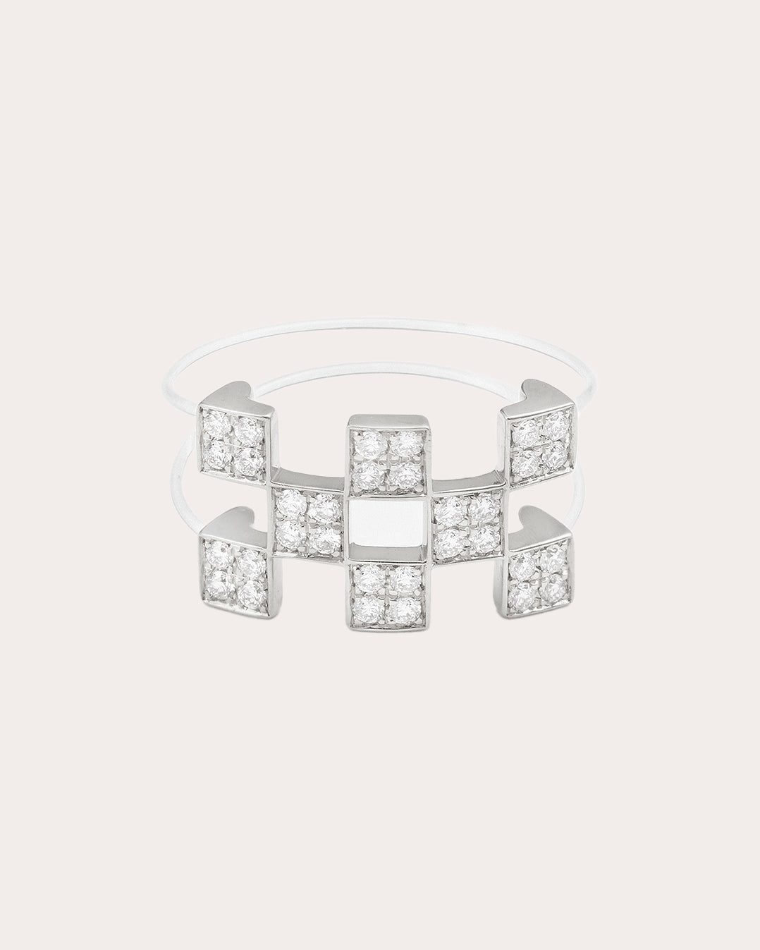 Diamond & 18k White Gold Illusion Ring