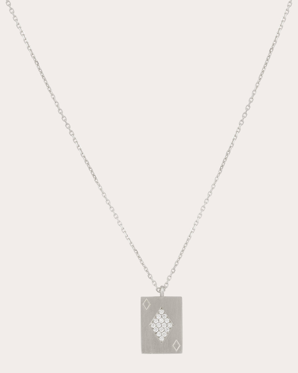 Diamond & 18k White Gold Honneur Pendant Necklace