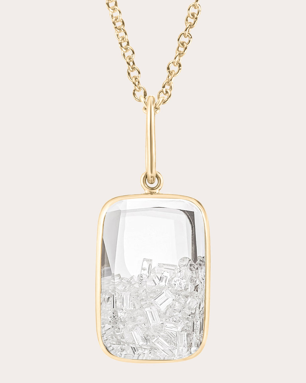 Diamond Ten Fourteen Pendant Necklace