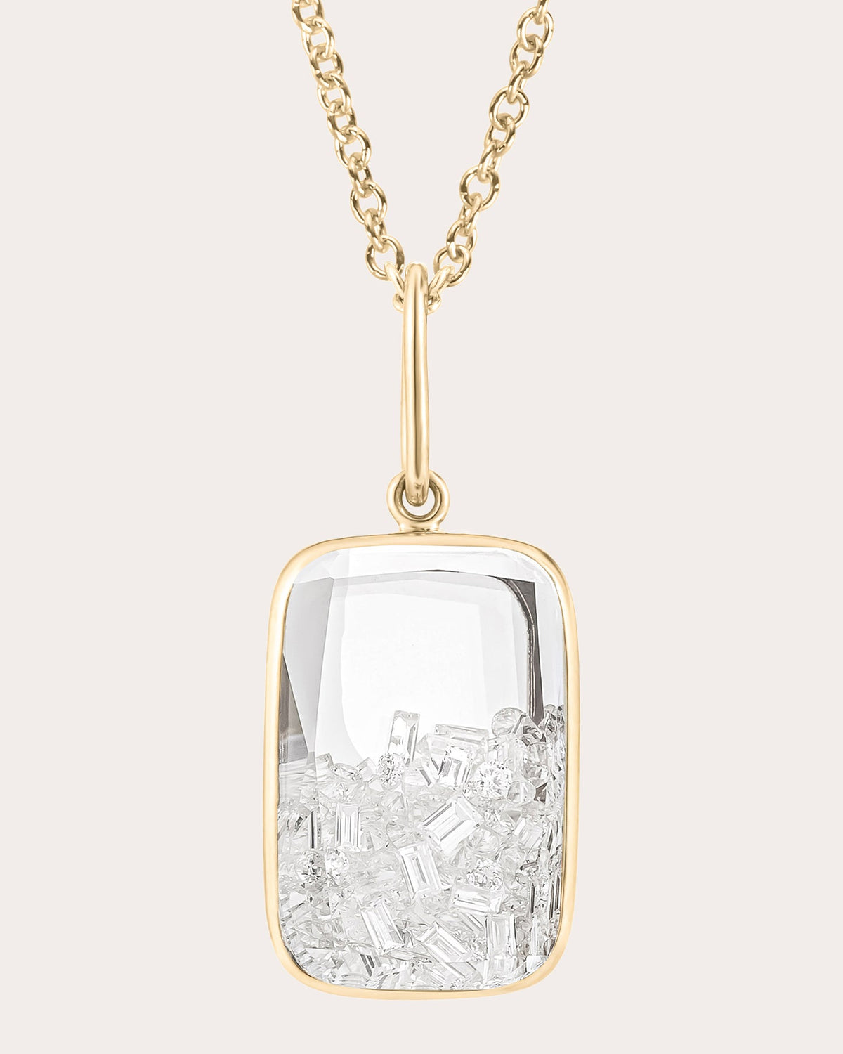 Diamond Ten Fourteen Pendant Necklace