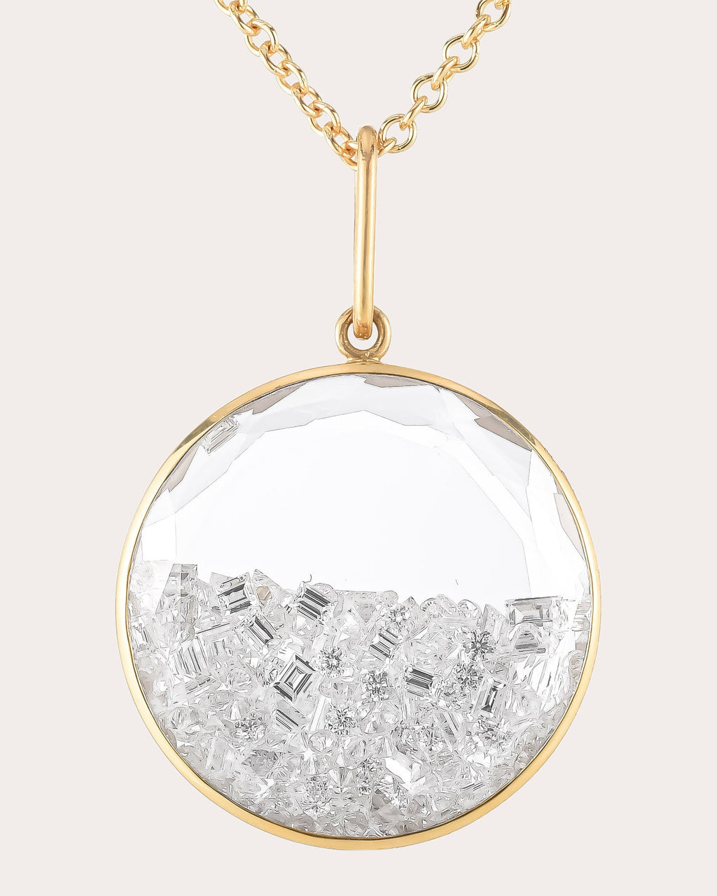 Diamond & 18k Gold Core 20 Shaker Pendant Necklace