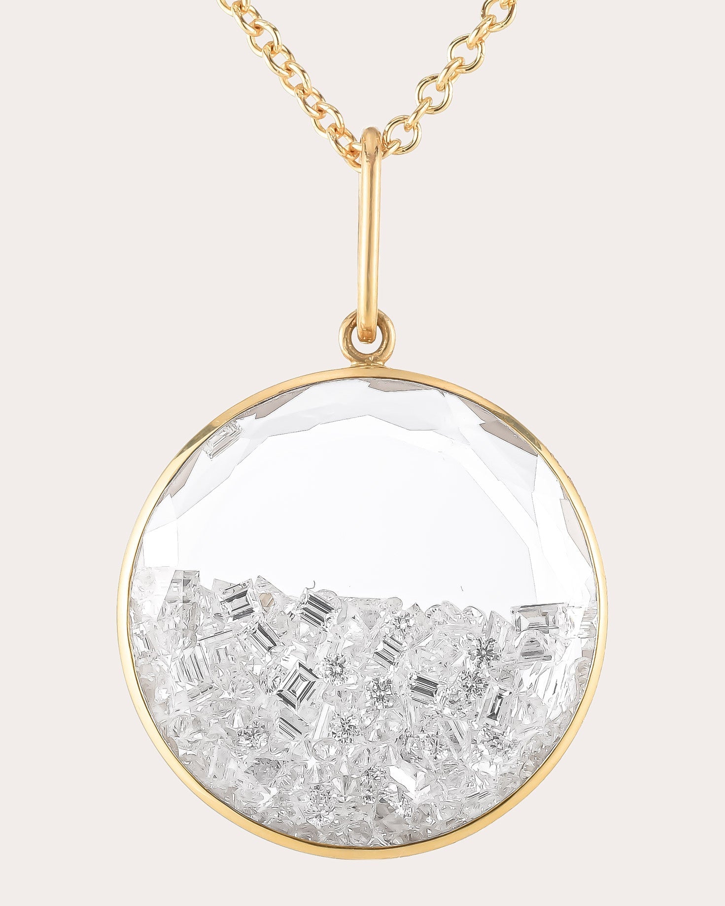 Diamond & 18k Gold Core 20 Shaker Pendant Necklace