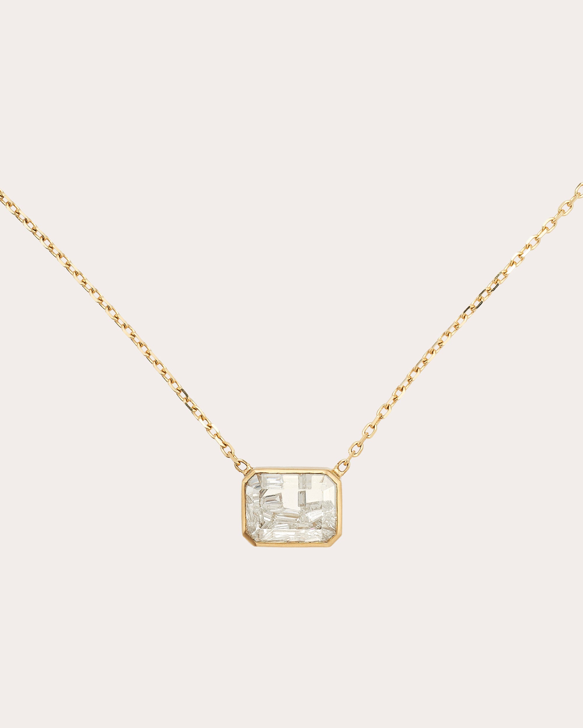 Diamond & 18k Gold Esmeralda Shaker Pendant Necklace