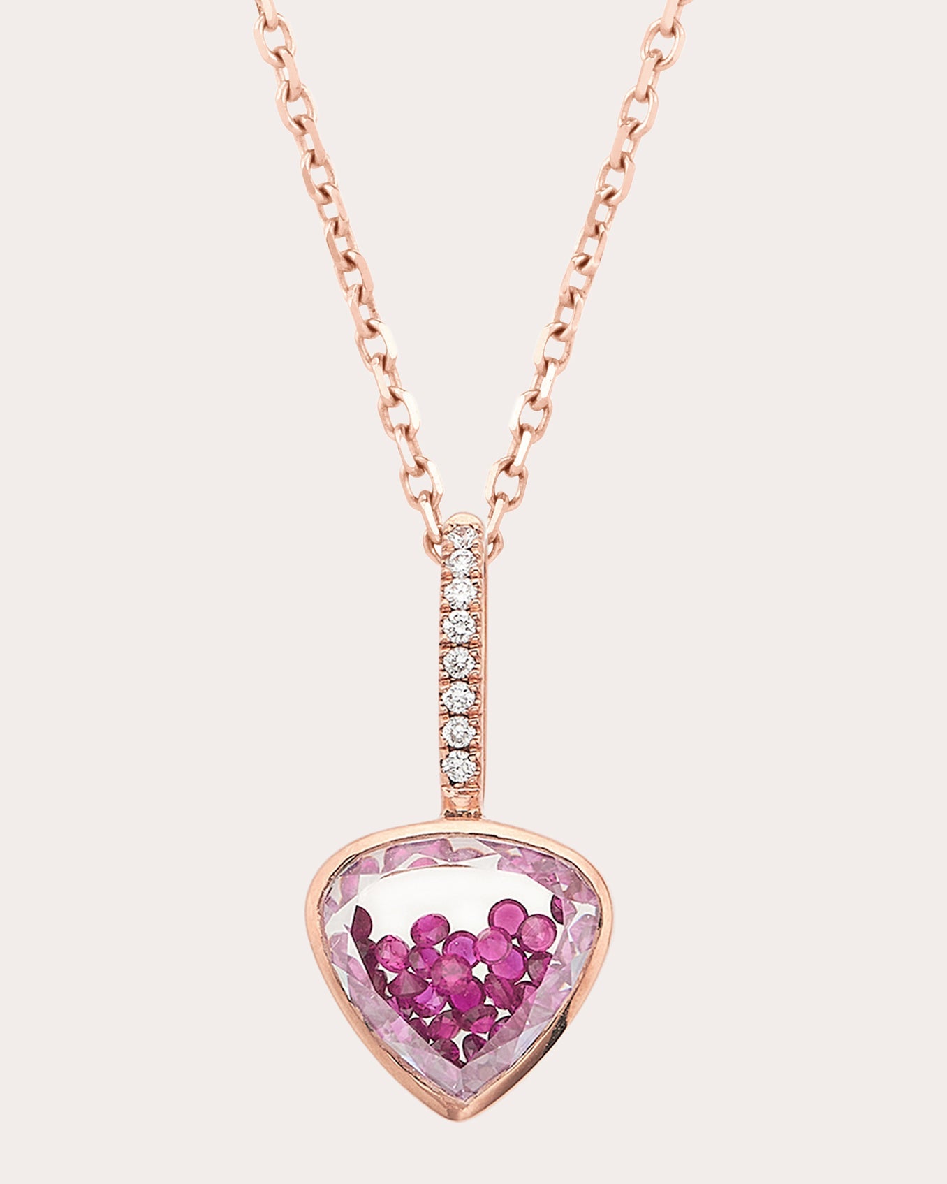 Ruby & Diamond Naipe Shaker Pendant