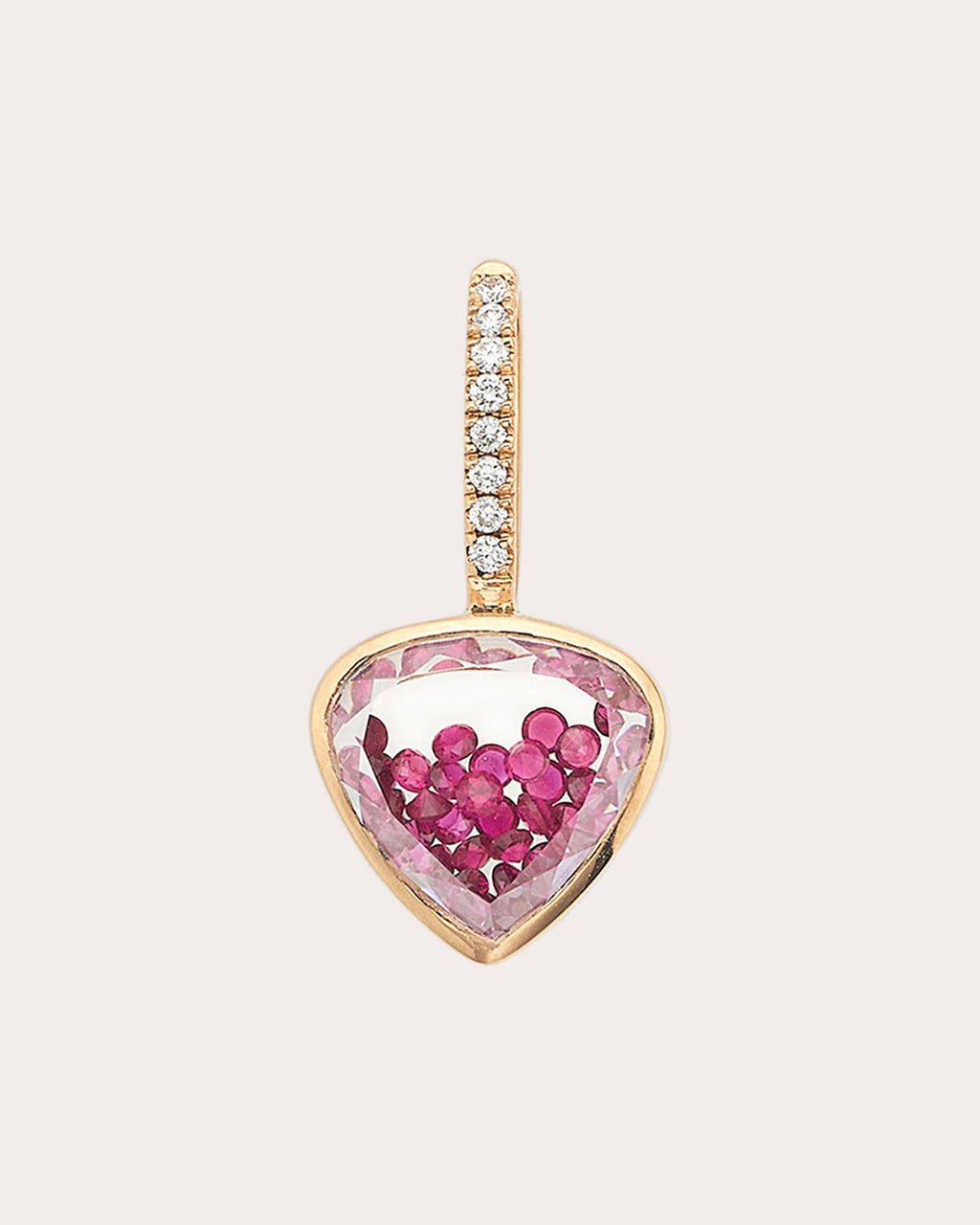 Ruby & Diamond Naipe Heart-ish Charm