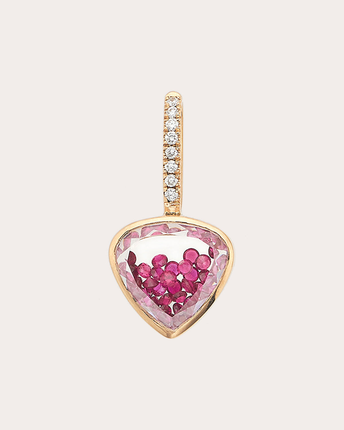 Ruby & Diamond Naipe Heart-ish Charm