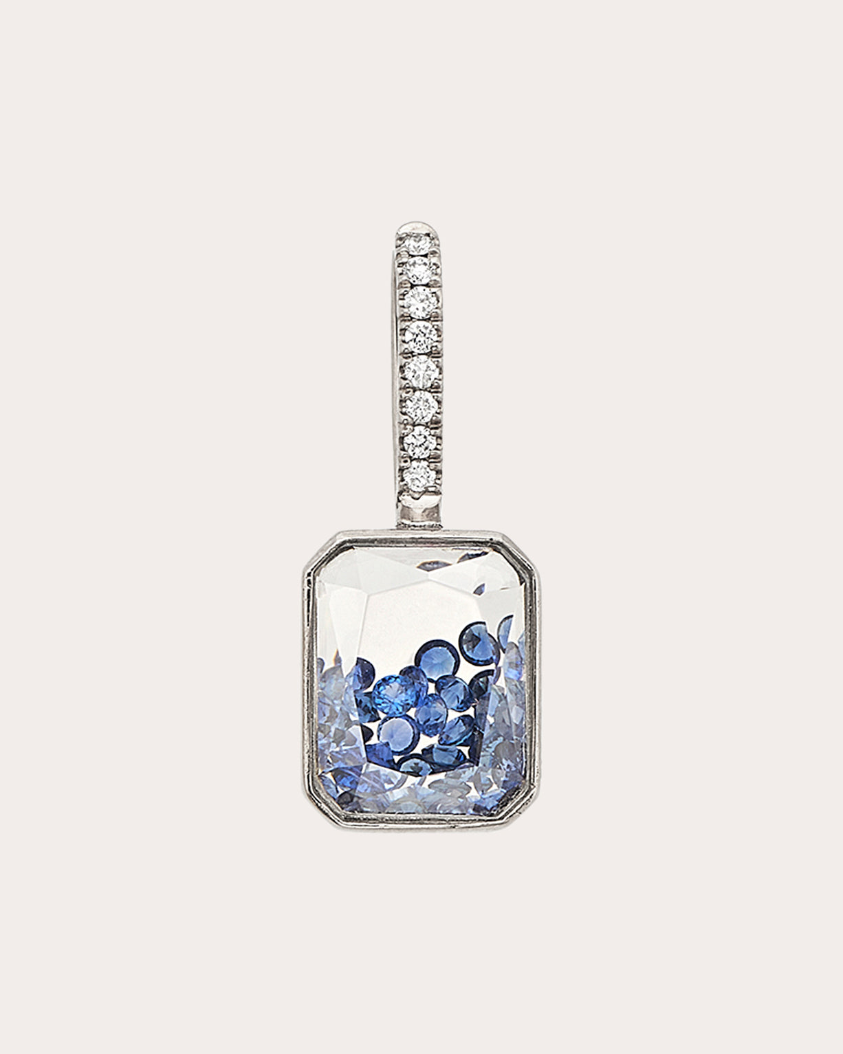 Sapphire & Diamond Naipe Shaker Pendant