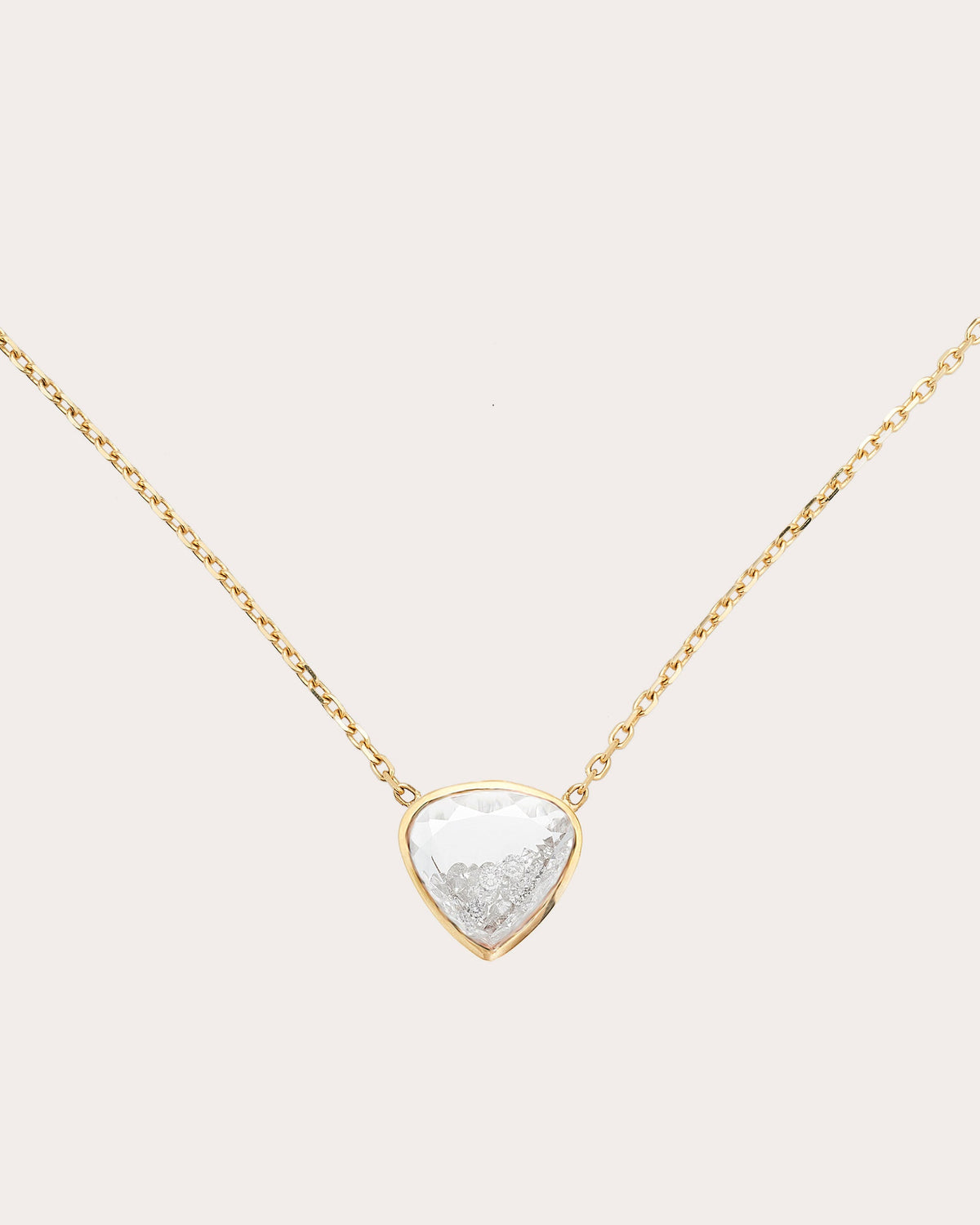 Diamond Naipe Heart-ish Pendant Necklace