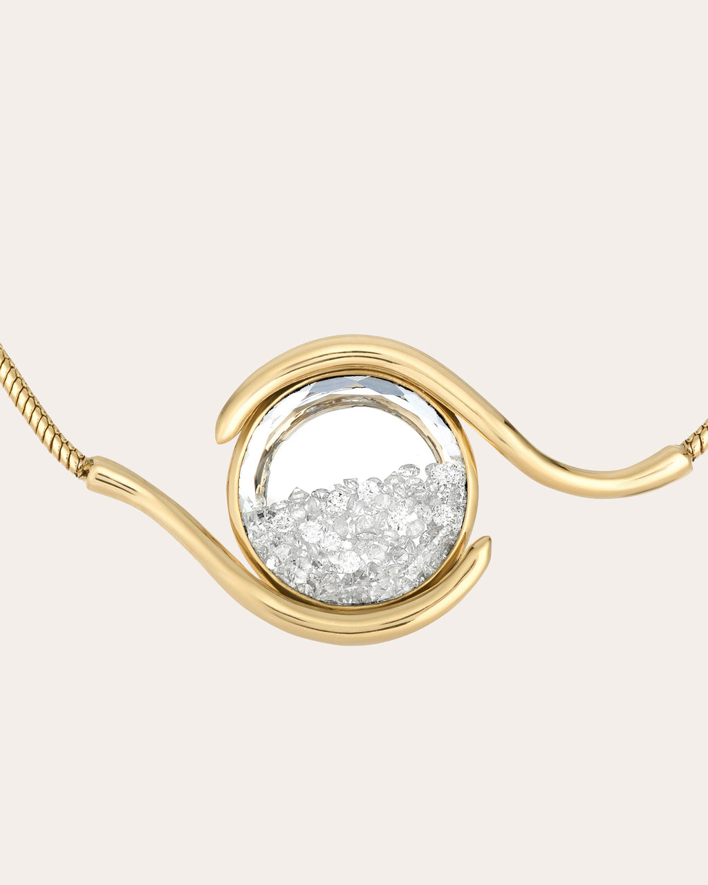Diamond Clave Pendant Necklace