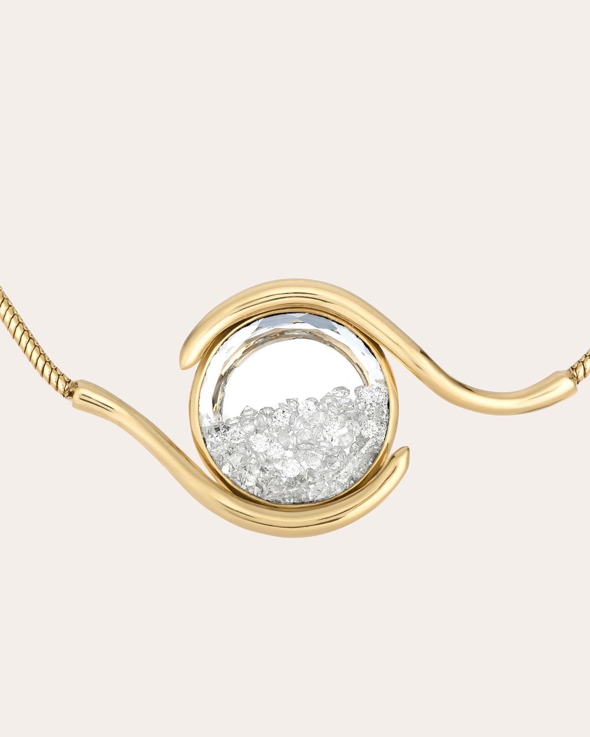 Diamond Clave Pendant Necklace