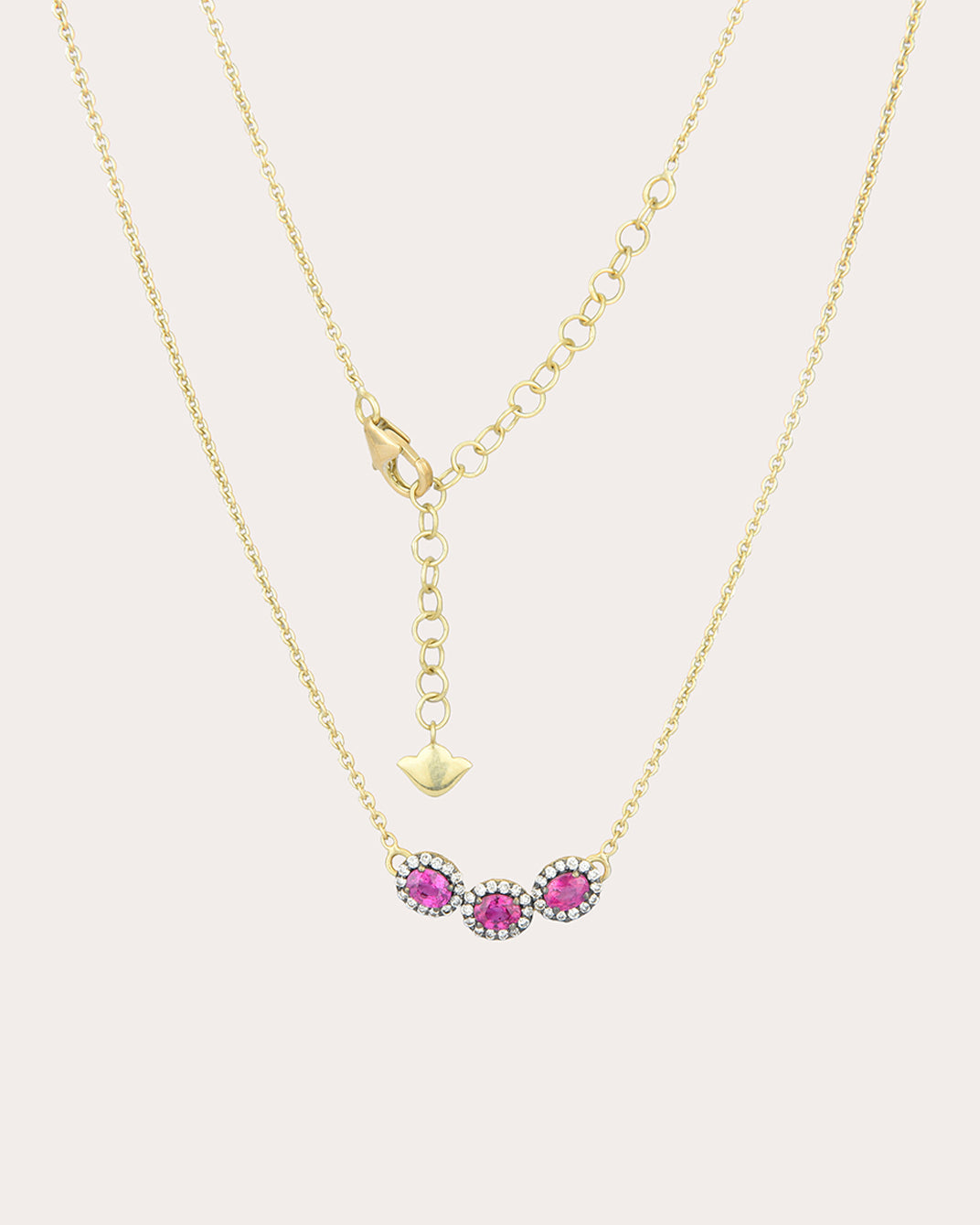 Ruby & 18k Gold Mini Rajasthan Pendant Necklace