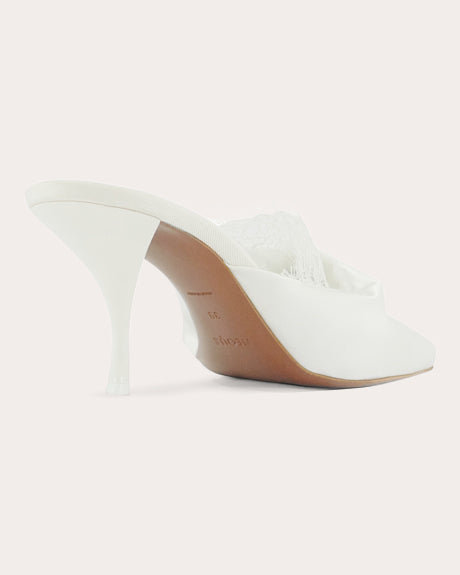 Naledi 85 Lace-Trimmed Satin Mule