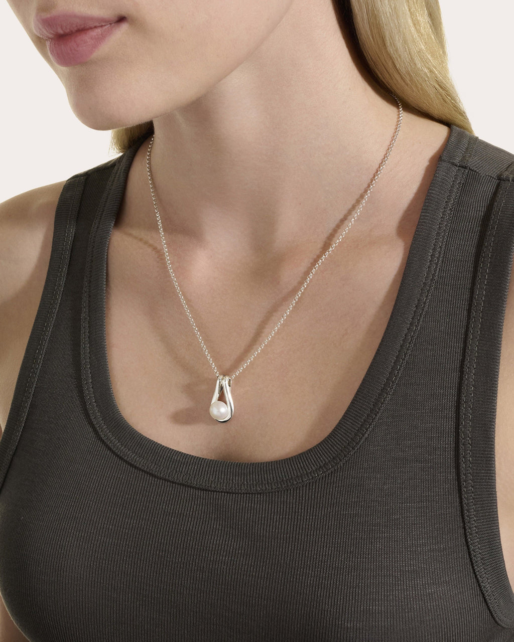 Cultured Pearl Surf Pendant Necklace