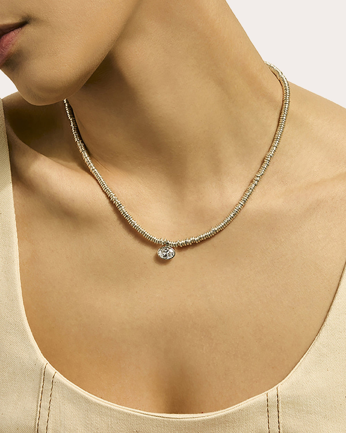 2ctw Diamond JH Lovestruck™ Heishi Necklace
