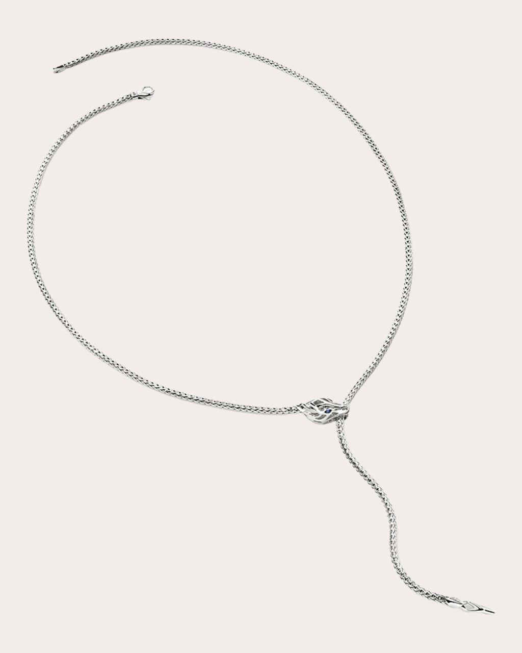 Blue Sapphire Naga Lariat Necklace
