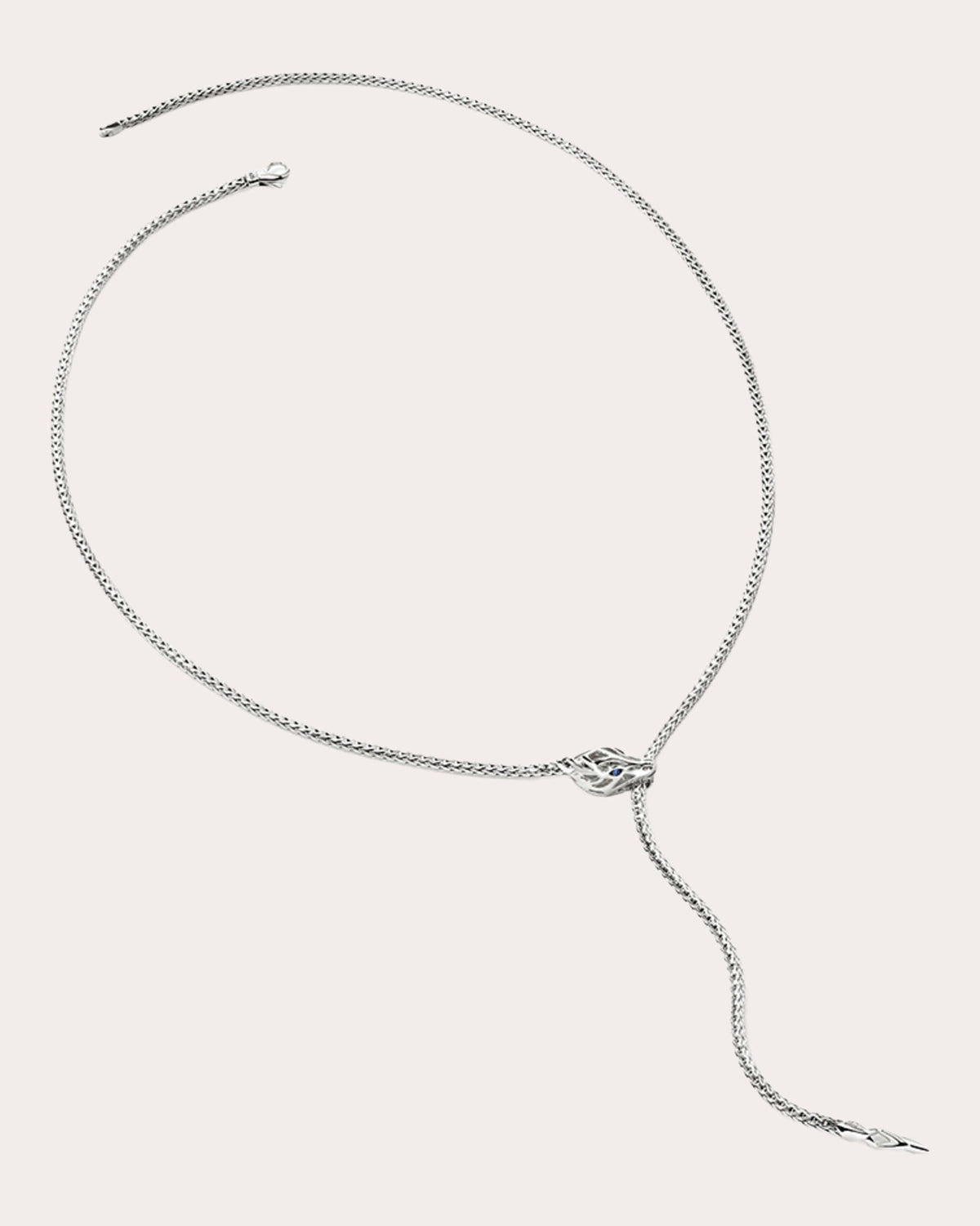 Blue Sapphire Naga Lariat Necklace