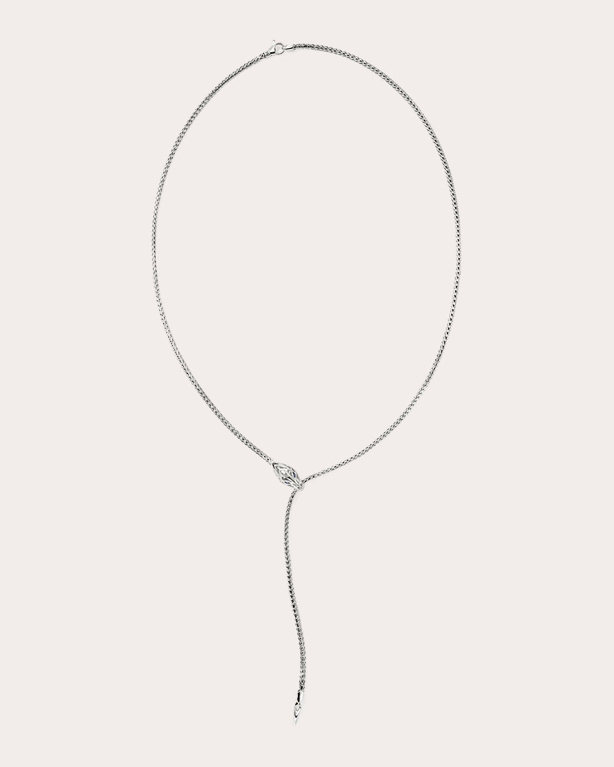 Blue Sapphire Naga Lariat Necklace