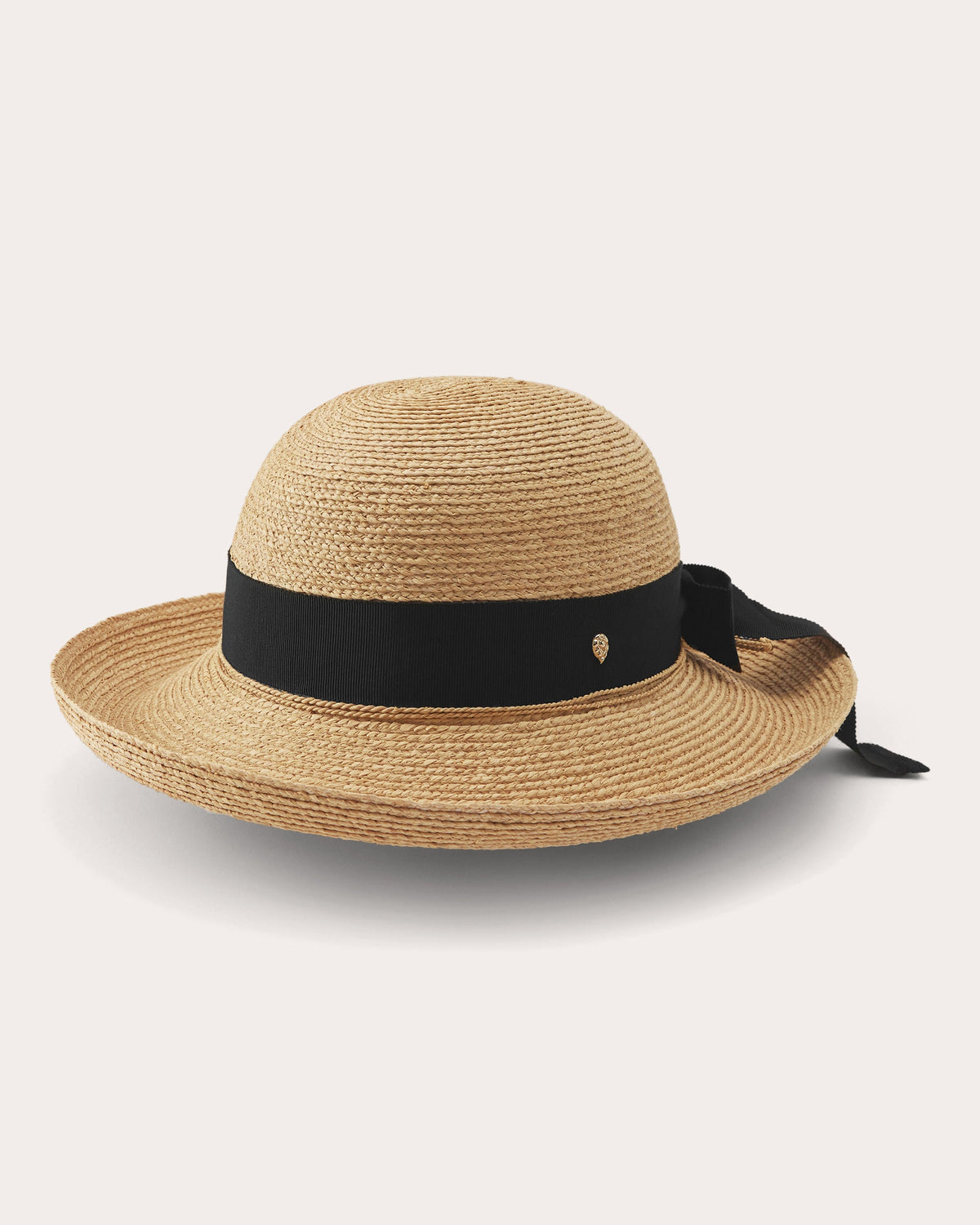 Newport Grosgrain-Trimmed Raffia Sun Hat