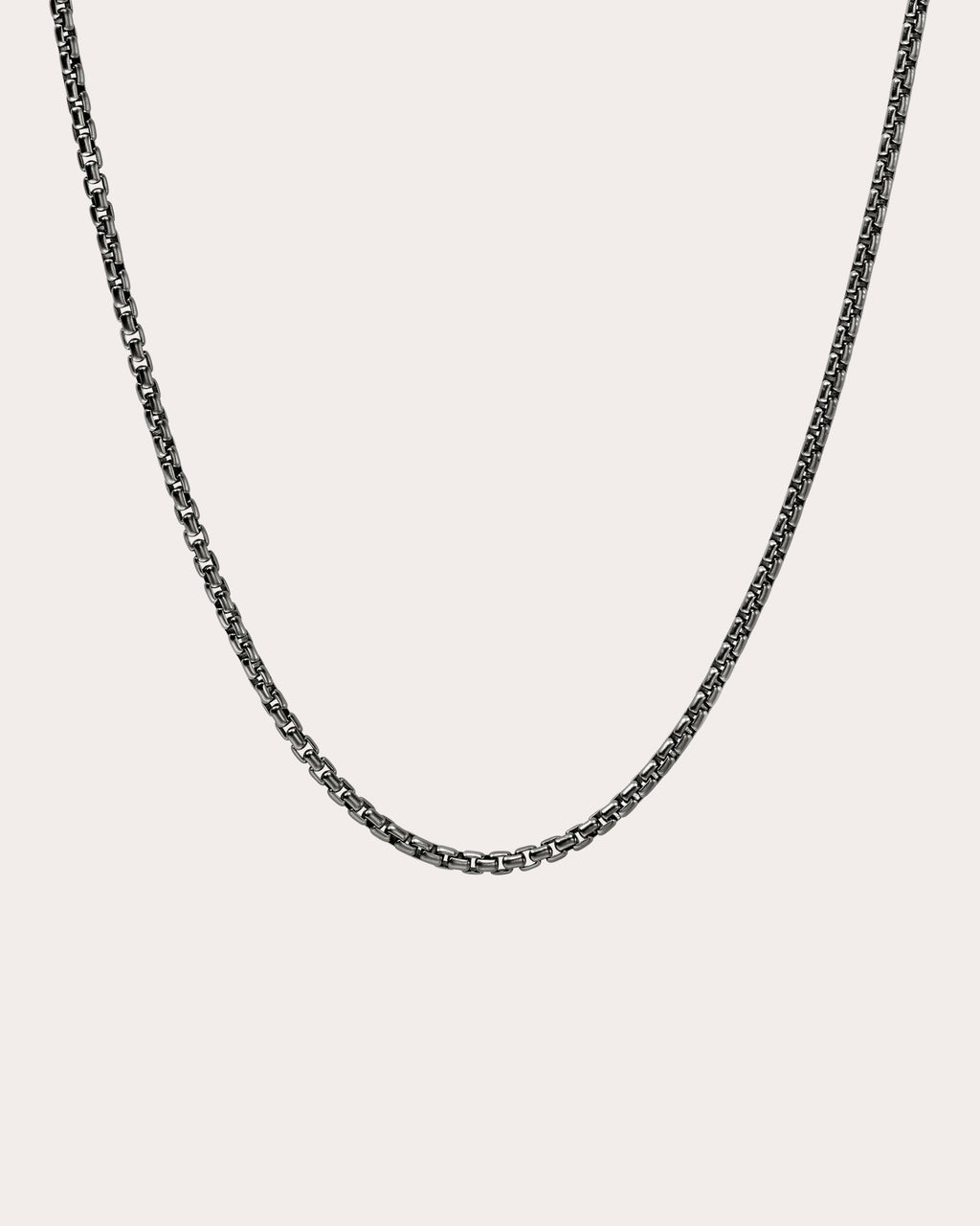 2.7mm Blackened Box Chain Necklace