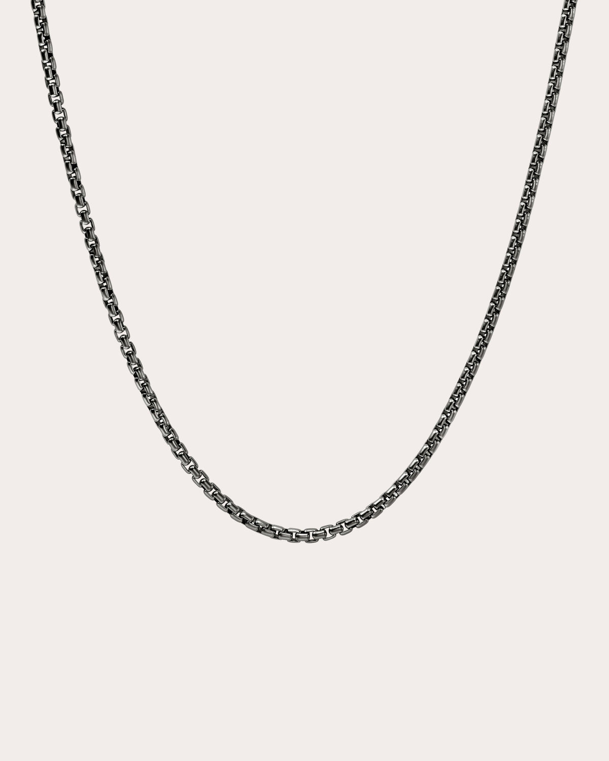 2.7mm Blackened Box Chain Necklace