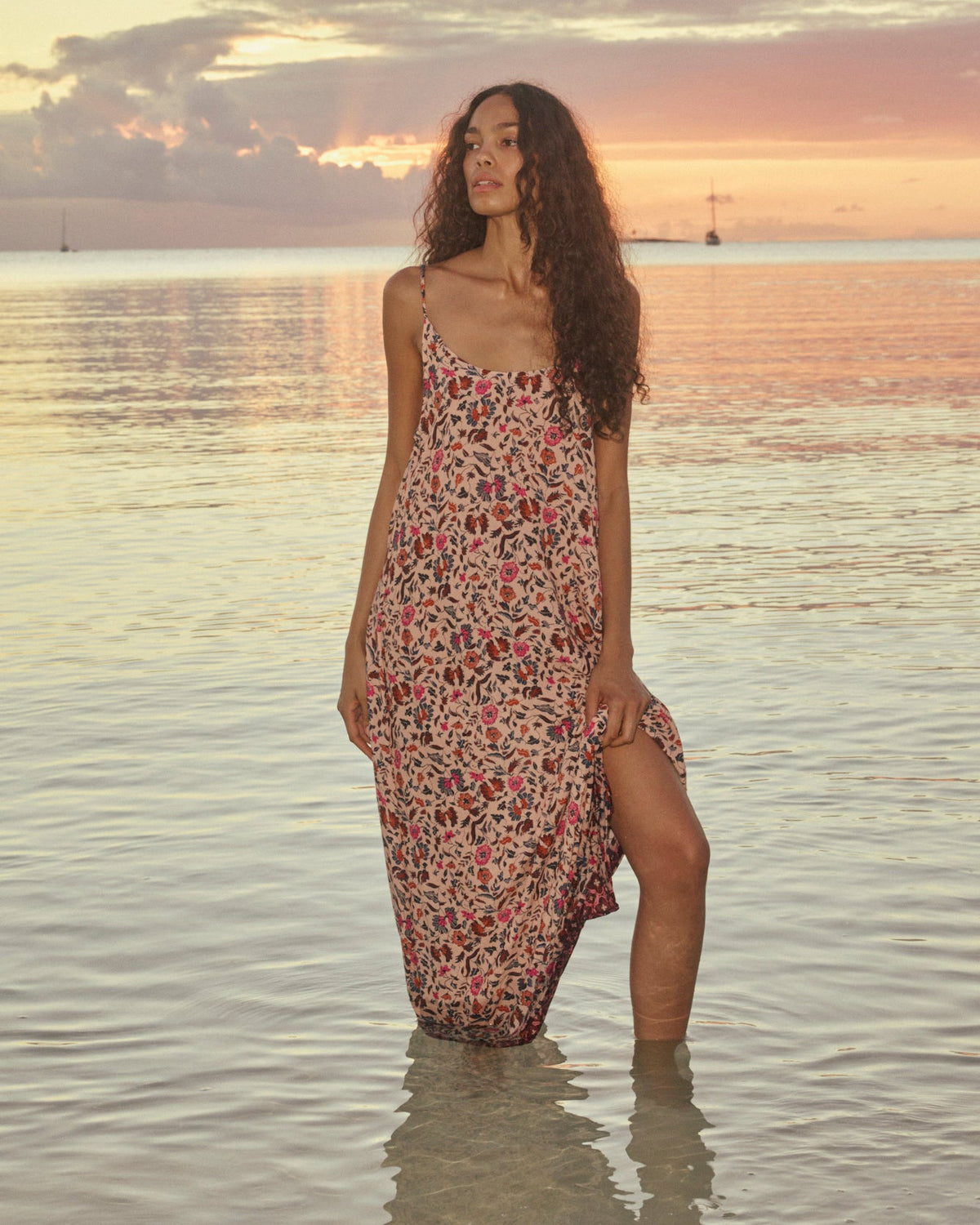 Heather Floral Maxi Slip Dress