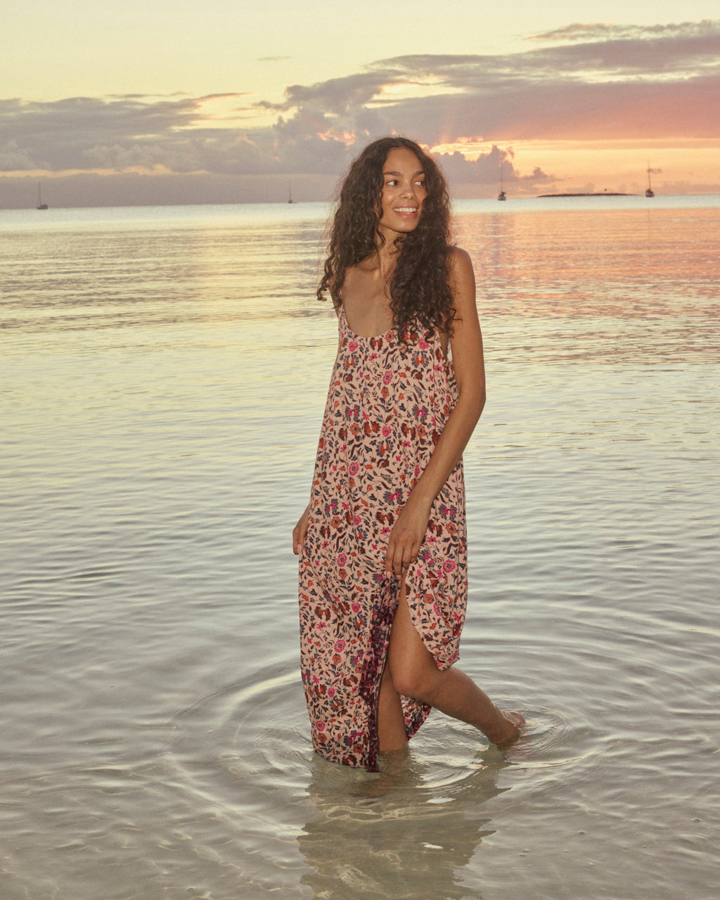 Heather Floral Maxi Slip Dress