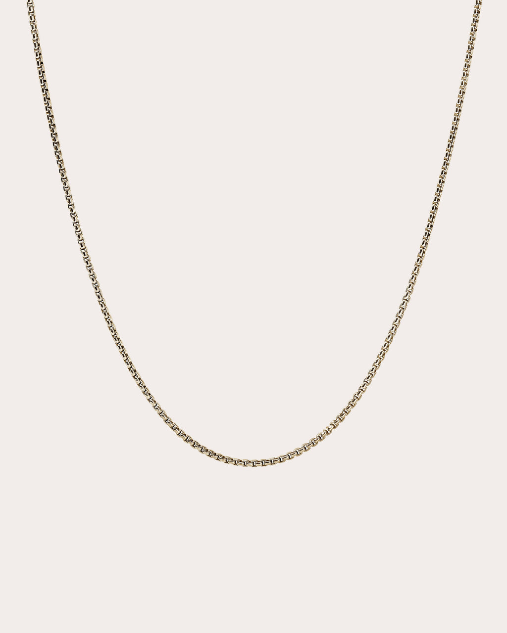 14k Gold Box Chain Necklace